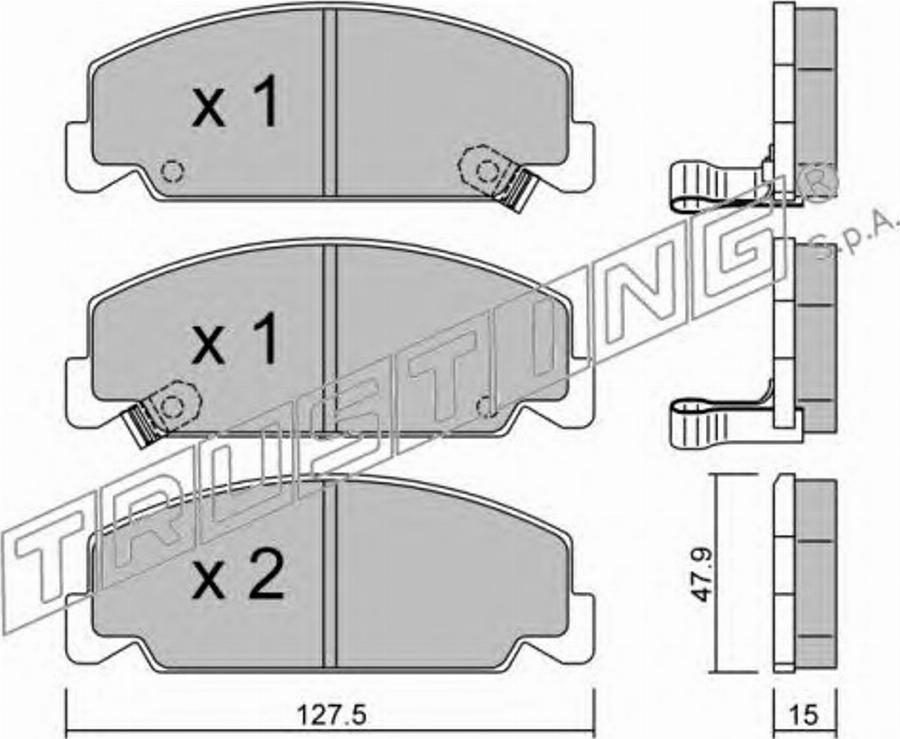 Trusting 392.0 - Kit pastiglie freno, Freno a disco www.autoricambit.com