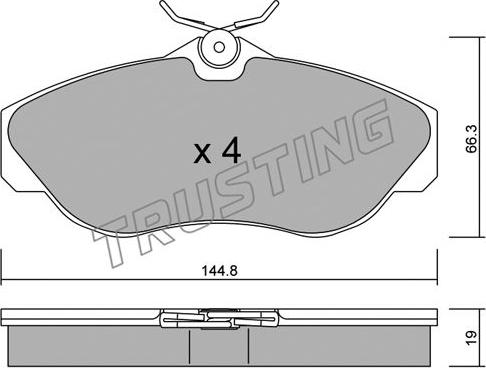 Trusting 359.0 - Kit pastiglie freno, Freno a disco www.autoricambit.com