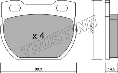 Trusting 363.0 - Kit pastiglie freno, Freno a disco www.autoricambit.com