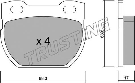 Trusting 363.1 - Kit pastiglie freno, Freno a disco www.autoricambit.com