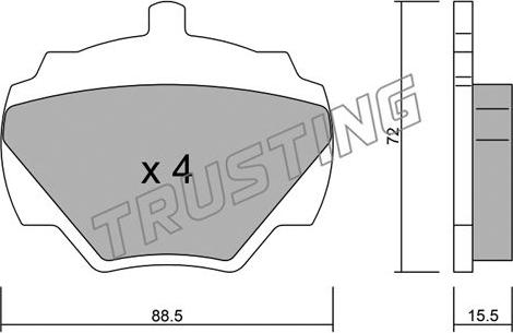 Trusting 362.0 - Kit pastiglie freno, Freno a disco www.autoricambit.com