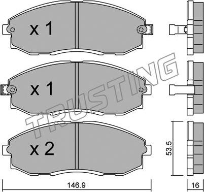 Trusting 306.0 - Kit pastiglie freno, Freno a disco www.autoricambit.com