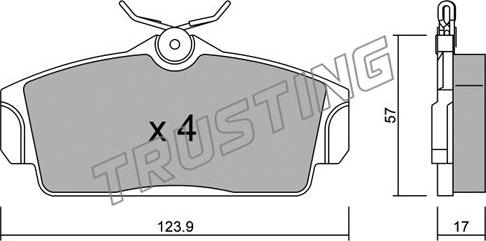 Trusting 314.0 - Kit pastiglie freno, Freno a disco www.autoricambit.com