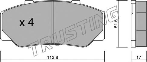 Trusting 317.0 - Kit pastiglie freno, Freno a disco www.autoricambit.com