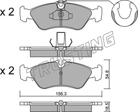 Trusting 320.1 - Kit pastiglie freno, Freno a disco www.autoricambit.com