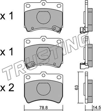 Trusting 379.0 - Kit pastiglie freno, Freno a disco www.autoricambit.com