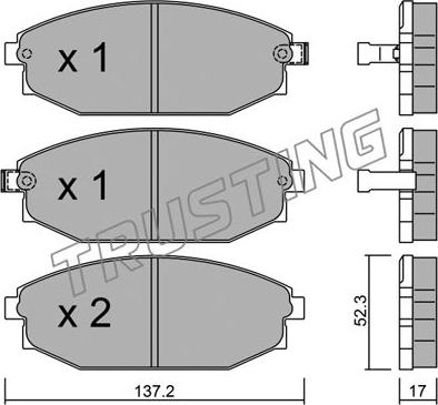 Trusting 372.0 - Kit pastiglie freno, Freno a disco www.autoricambit.com