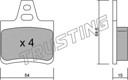 Trusting 294.0 - Kit pastiglie freno, Freno a disco www.autoricambit.com