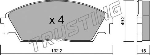 Trusting 245.0 - Kit pastiglie freno, Freno a disco www.autoricambit.com