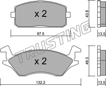 Trusting 243.0 - Kit pastiglie freno, Freno a disco www.autoricambit.com