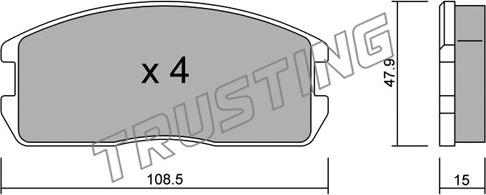 Trusting 247.0 - Kit pastiglie freno, Freno a disco www.autoricambit.com