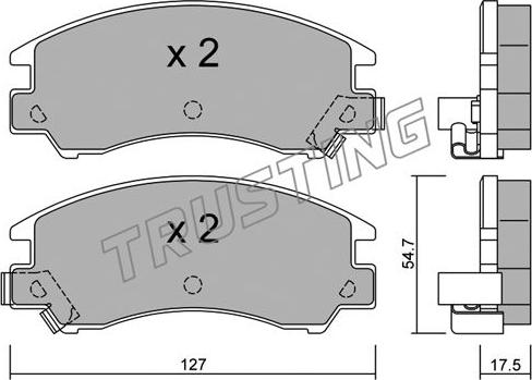 Trusting 250.0 - Kit pastiglie freno, Freno a disco www.autoricambit.com