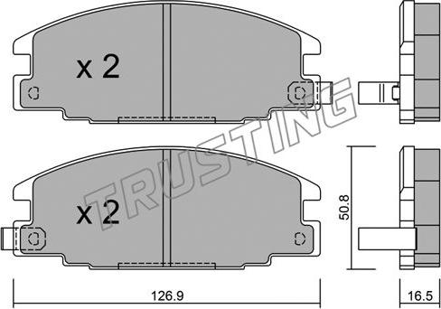 Trusting 253.0 - Kit pastiglie freno, Freno a disco www.autoricambit.com