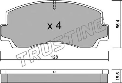 Trusting 252.0 - Kit pastiglie freno, Freno a disco www.autoricambit.com