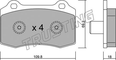 Trusting 260.5 - Kit pastiglie freno, Freno a disco www.autoricambit.com