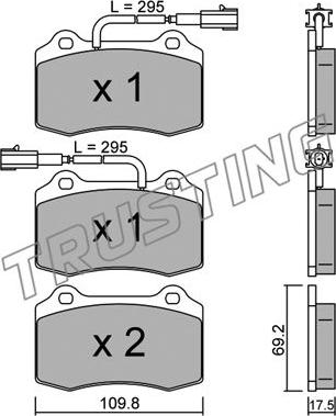 Trusting 260.0 - Kit pastiglie freno, Freno a disco www.autoricambit.com