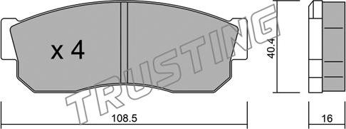 Trusting 211.1 - Kit pastiglie freno, Freno a disco www.autoricambit.com