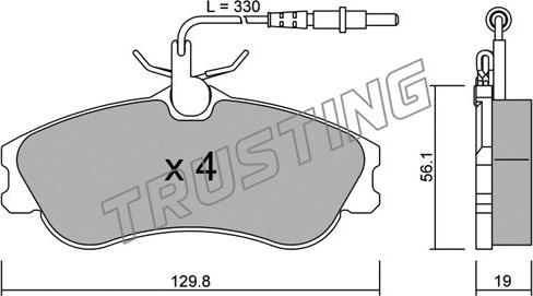 Trusting 226.0 - Kit pastiglie freno, Freno a disco www.autoricambit.com