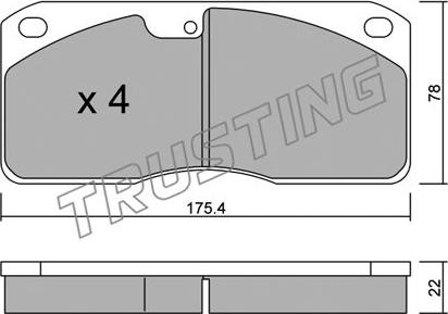 Trusting 279.0 - Kit pastiglie freno, Freno a disco www.autoricambit.com