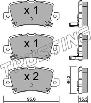 Trusting 745.0 - Kit pastiglie freno, Freno a disco www.autoricambit.com