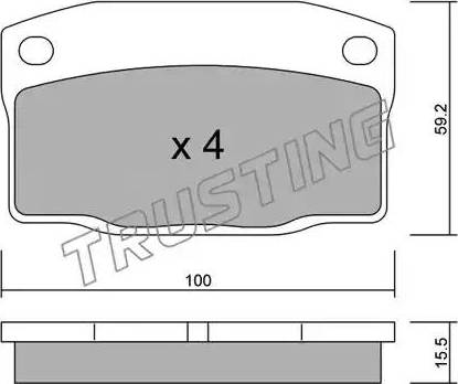 Trusting 742.0 - Kit pastiglie freno, Freno a disco www.autoricambit.com