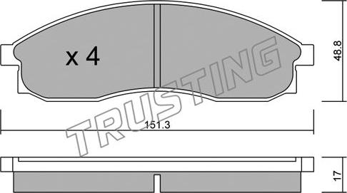 Trusting 756.0 - Kit pastiglie freno, Freno a disco www.autoricambit.com