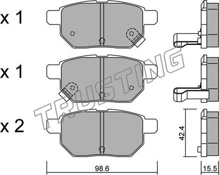 TOYOTA 446647101 - Kit pastiglie freno, Freno a disco www.autoricambit.com