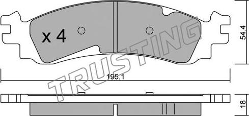 Trusting 702.0 - Kit pastiglie freno, Freno a disco www.autoricambit.com