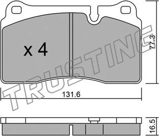 Trusting 711.0 - Kit pastiglie freno, Freno a disco www.autoricambit.com