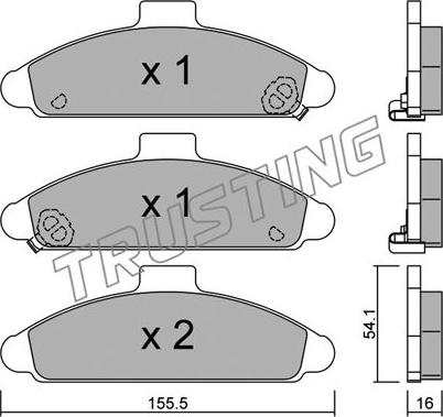 Trusting 739.0 - Kit pastiglie freno, Freno a disco www.autoricambit.com