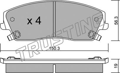 Trusting 732.0 - Kit pastiglie freno, Freno a disco www.autoricambit.com