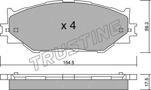 Trusting 776.0 - Kit pastiglie freno, Freno a disco www.autoricambit.com