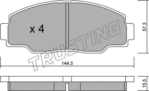 Trusting 771.0 - Kit pastiglie freno, Freno a disco www.autoricambit.com