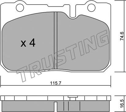 Trusting 773.0 - Kit pastiglie freno, Freno a disco www.autoricambit.com