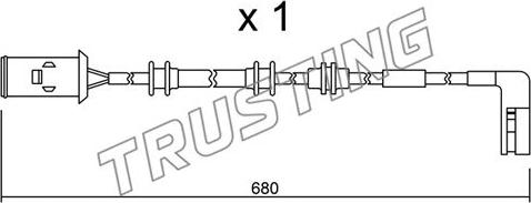 Trusting SU.093 - Contatto segnalazione, Usura past. freno/mat. d'attrito www.autoricambit.com