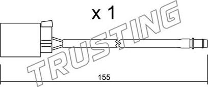 Trusting SU.015 - Contatto segnalazione, Usura past. freno/mat. d'attrito www.autoricambit.com