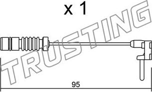 Trusting SU.011 - Contatto segnalazione, Usura past. freno/mat. d'attrito www.autoricambit.com