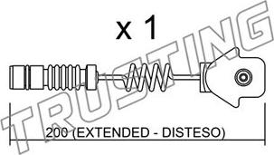 Trusting SU.012 - Contatto segnalazione, Usura past. freno/mat. d'attrito www.autoricambit.com