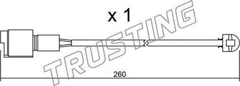 Trusting SU.074 - Contatto segnalazione, Usura past. freno/mat. d'attrito www.autoricambit.com