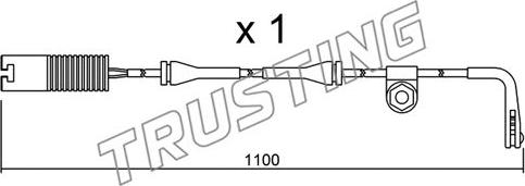 Trusting SU.148 - Contatto segnalazione, Usura past. freno/mat. d'attrito www.autoricambit.com