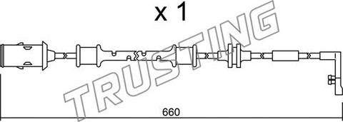 Trusting SU.142 - Contatto segnalazione, Usura past. freno/mat. d'attrito www.autoricambit.com