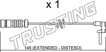 Trusting SU.161 - Contatto segnalazione, Usura past. freno/mat. d'attrito www.autoricambit.com