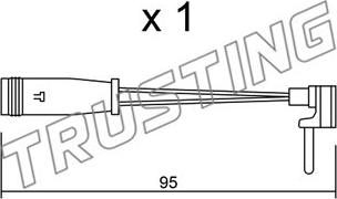 Trusting SU.129 - Contatto segnalazione, Usura past. freno/mat. d'attrito www.autoricambit.com