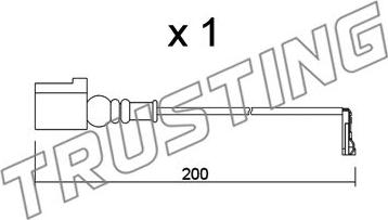 Trusting SU.349 - Contatto segnalazione, Usura past. freno/mat. d'attrito www.autoricambit.com