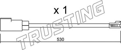 Trusting SU.340 - Contatto segnalazione, Usura past. freno/mat. d'attrito www.autoricambit.com