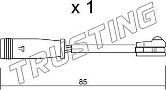 Trusting SU.314 - Contatto segnalazione, Usura past. freno/mat. d'attrito www.autoricambit.com