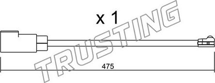 Trusting SU.329 - Contatto segnalazione, Usura past. freno/mat. d'attrito www.autoricambit.com