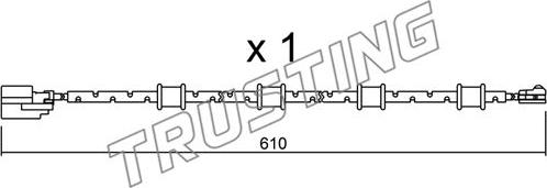 Trusting SU.321 - Contatto segnalazione, Usura past. freno/mat. d'attrito www.autoricambit.com