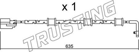 Trusting SU.323 - Contatto segnalazione, Usura past. freno/mat. d'attrito www.autoricambit.com