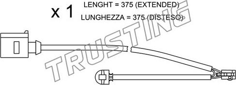 Trusting SU.294 - Contatto segnalazione, Usura past. freno/mat. d'attrito www.autoricambit.com